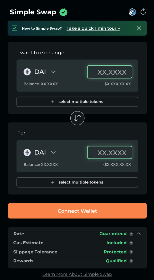 simple swap interface